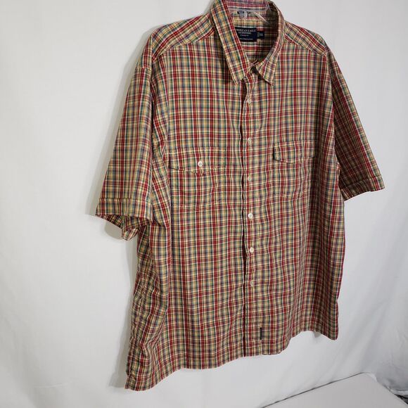 American Eagle Mens Shirt Size XXL Axle Button Up Multicolor Plaid Pockets - Picture 5 of 8